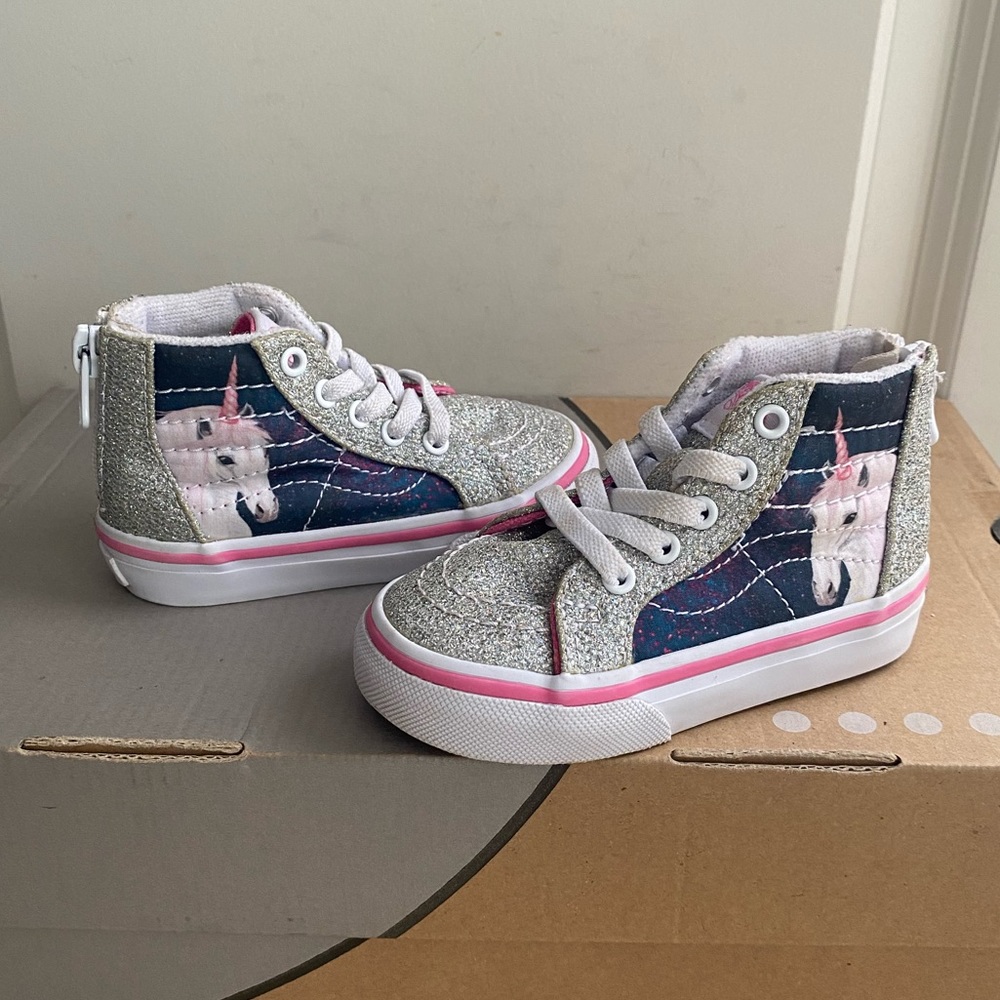 Vans Unicorn Glitter Toddler Sneakers - SZ 5 C
